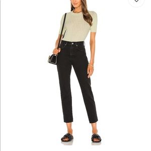 Free People Stove Pipe Jean in Black Out